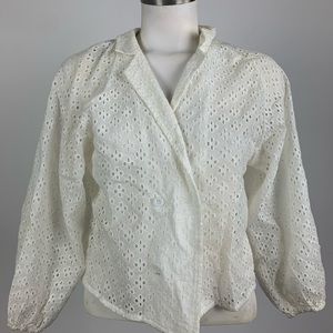 Valija Casual White Lace Blazer
